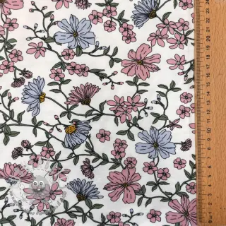 Jersey Flowers ecru