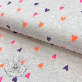 Jersey Hearts NEON ecru melange