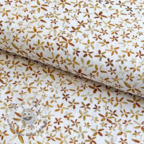 Mussola/Doppia garza Flowers Tanja white digital print