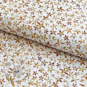 Mussola/Doppia garza Flowers Tanja white digital print