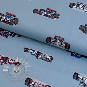 Tessuto di cotone Cars light blue