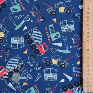 Tessuto di cotone Vehicles blue