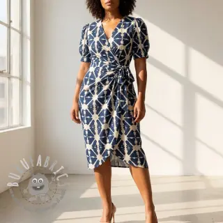 Tessuto di cotone BATIK navy