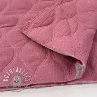 Mussola/Doppia garza QUILT Wave mauve