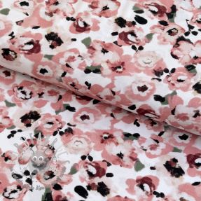 Viscosa POPLIN STRETCH Flowers white digital print
