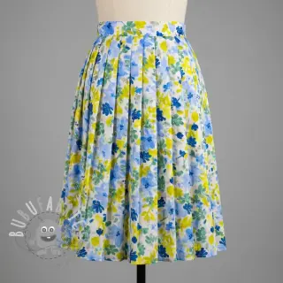 Viscosa STRETCH Flowers off white digital print