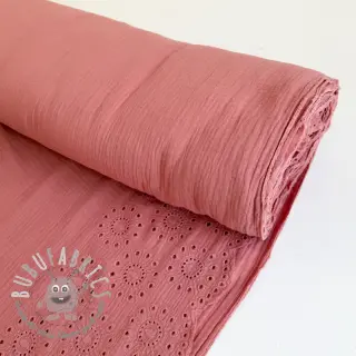 Mussola/Doppia garza 1-side border blush