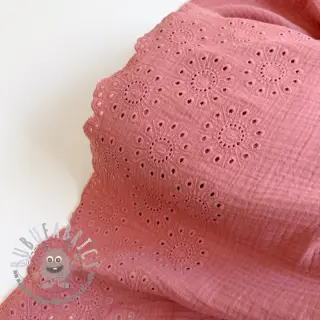 Mussola/Doppia garza 1-side border blush