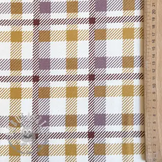 Tessuto di cotone FLANNEL Checks and checks ochre