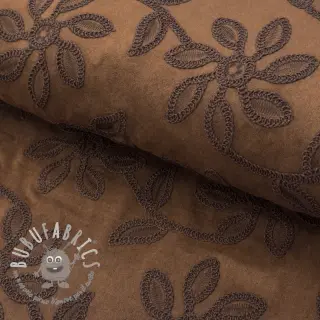 Tessuto scamosciato stretch Amalia brown