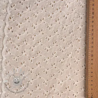 Tessuto di cotone EMBROIDERY Rosemary beige