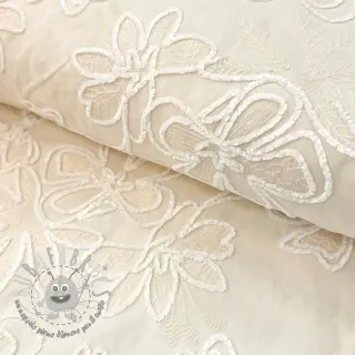 Tessuto di cotone EMBROIDERY Chenille Manon design A