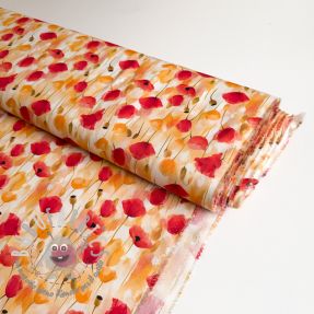 Viscosa RAYON POPLIN Poppys design C