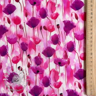 Viscosa RAYON POPLIN Poppys design B