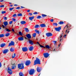 Viscosa RAYON POPLIN Poppys design A