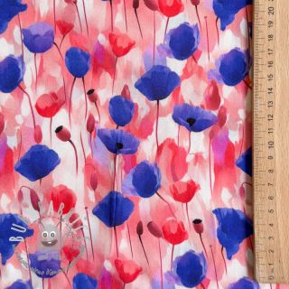 Viscosa RAYON POPLIN Poppys design A