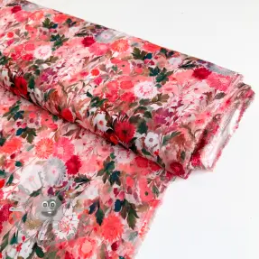 Viscosa RAYON POPLIN Wild flowers design B