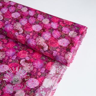 Viscosa RAYON POPLIN Flower sea design A