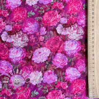 Viscosa RAYON POPLIN Flower sea design A