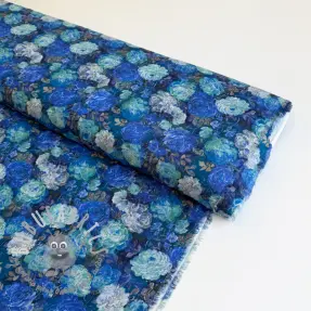 Viscosa RAYON POPLIN Flower sea design B