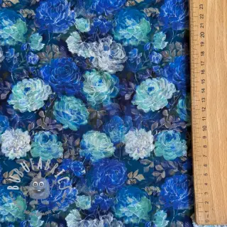Viscosa RAYON POPLIN Flower sea design B