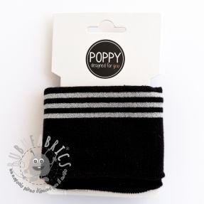 Costina elastica CUFFS LUREX 7 cm black silver