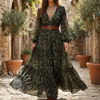 Viscosa RAYON POPLIN Dark barrock design B