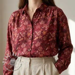 Viscosa RAYON POPLIN Dark barrock design C