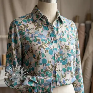 Viscosa RAYON POPLIN Simplistic flowers design C