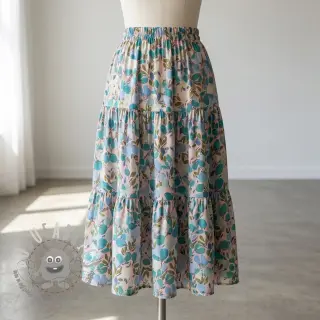 Viscosa RAYON POPLIN Simplistic flowers design C