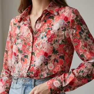Viscosa RAYON POPLIN Wild flowers design B