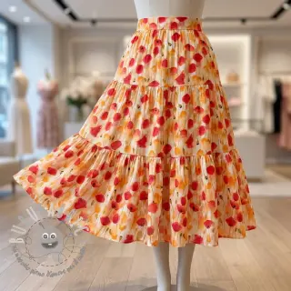 Viscosa RAYON POPLIN Poppys design C