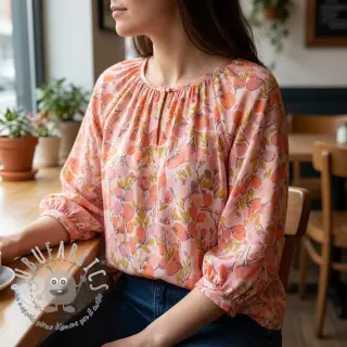 Viscosa RAYON POPLIN Simplistic flowers design A