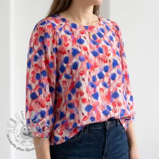 Viscosa RAYON POPLIN Poppys design A