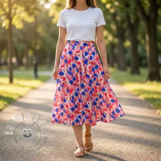 Viscosa RAYON POPLIN Poppys design A