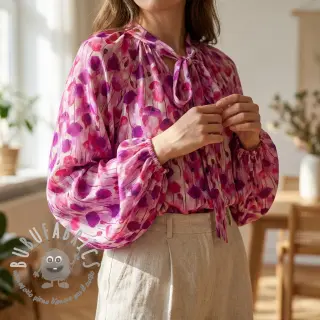 Viscosa RAYON POPLIN Poppys design B