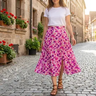 Viscosa RAYON POPLIN Poppys design B