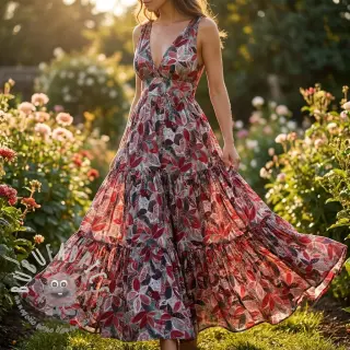 Viscosa RAYON POPLIN Floral design C