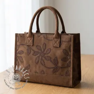 Tessuto scamosciato stretch Amalia brown