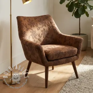 Tessuto scamosciato stretch Amalia brown
