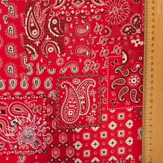 Tessuto di cotone Farwest rouge