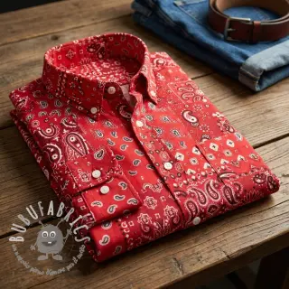 Tessuto di cotone Farwest rouge