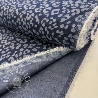 JEANS DENIM Leopard dark blue