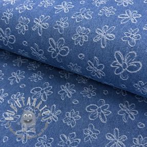 JEANS DENIM JACQUARD Flower dark jeans
