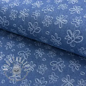 JEANS DENIM JACQUARD Flower dark jeans