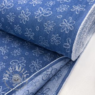 JEANS DENIM JACQUARD Flower dark jeans