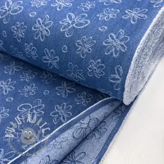 JEANS DENIM JACQUARD Flower dark jeans