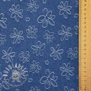 JEANS DENIM JACQUARD Flower dark jeans