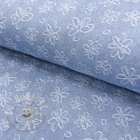JEANS DENIM JACQUARD Flower light jeans