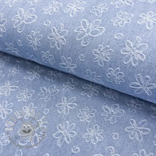 JEANS DENIM JACQUARD Flower light jeans
